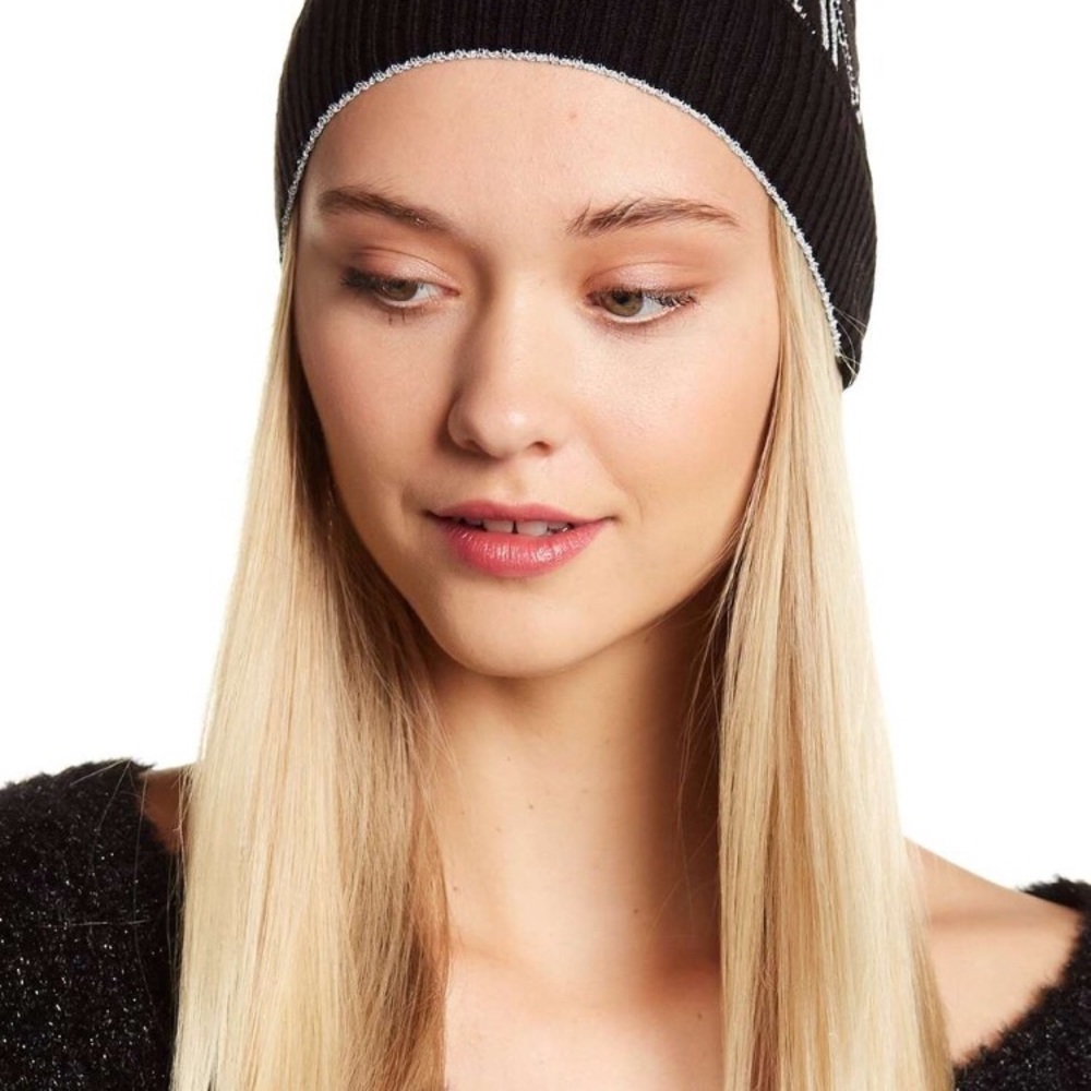 MICHAEL Michael Kors - Metallic Foldover Beanie Final sale
